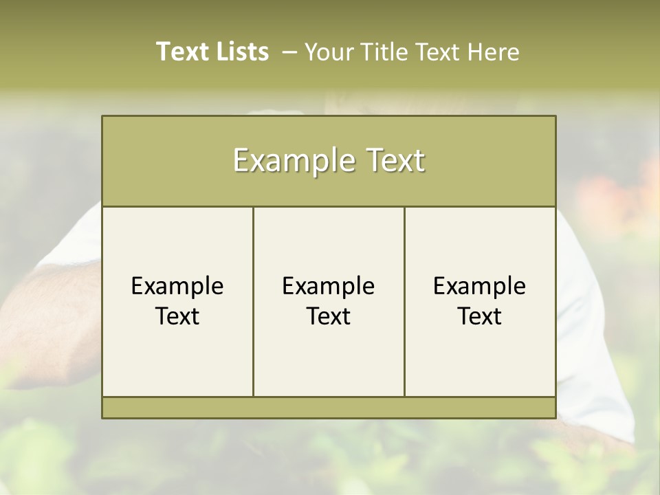 Secateurs Gardener Blue Collar PowerPoint Template