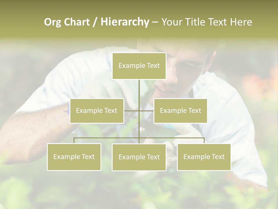 Secateurs Gardener Blue Collar PowerPoint Template
