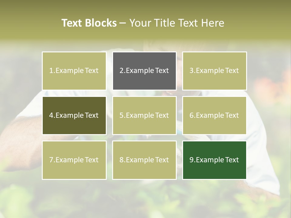 Secateurs Gardener Blue Collar PowerPoint Template