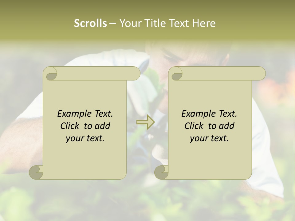 Secateurs Gardener Blue Collar PowerPoint Template