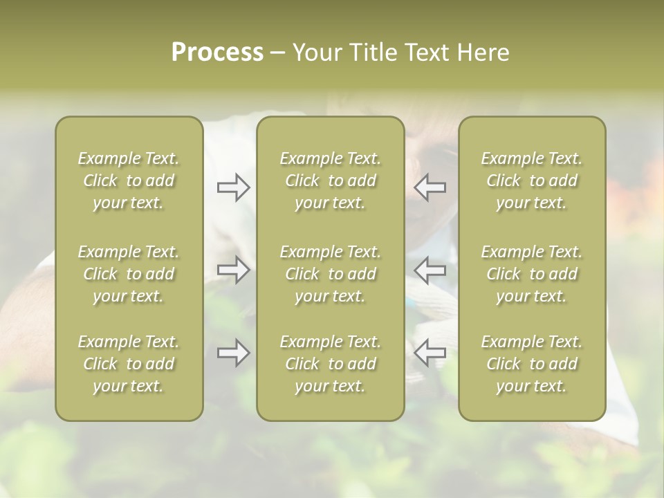 Secateurs Gardener Blue Collar PowerPoint Template