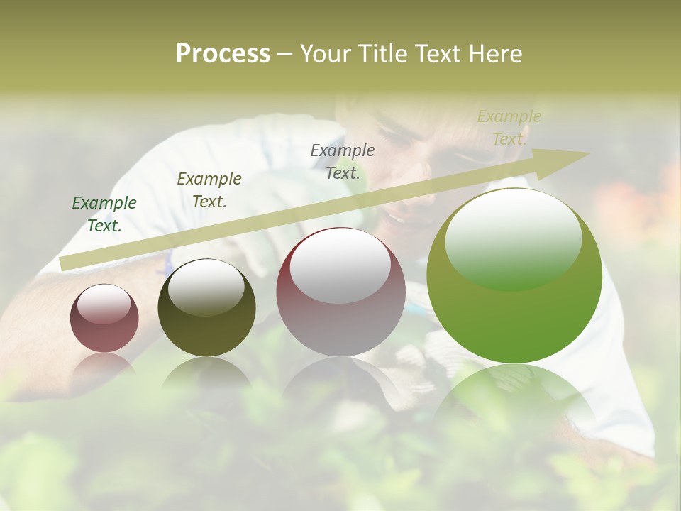 Secateurs Gardener Blue Collar PowerPoint Template