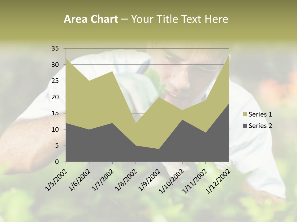 Secateurs Gardener Blue Collar PowerPoint Template