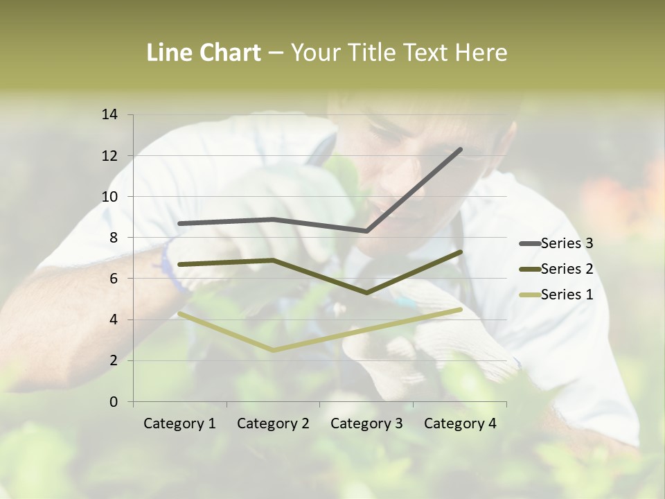 Secateurs Gardener Blue Collar PowerPoint Template