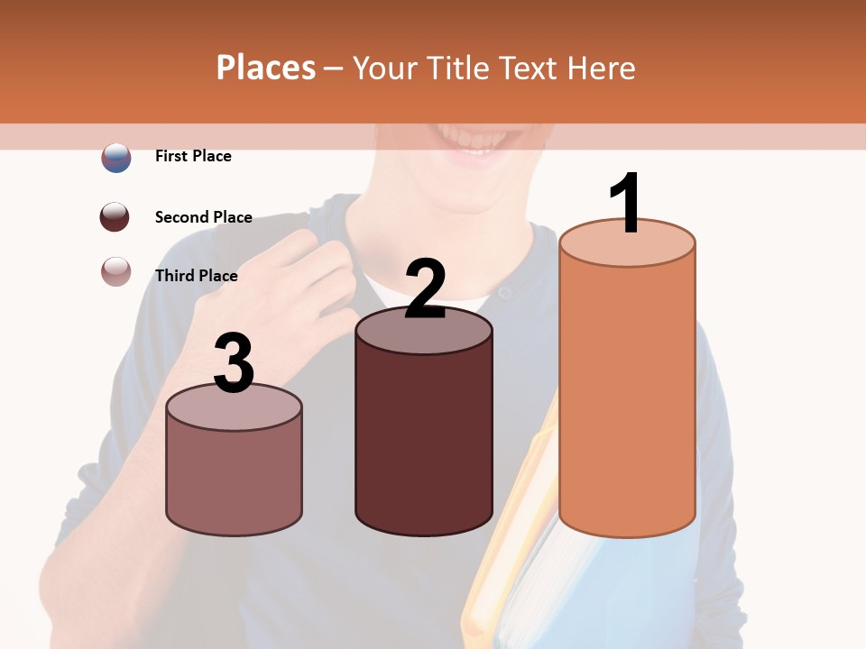 Guy University Isolated PowerPoint Template