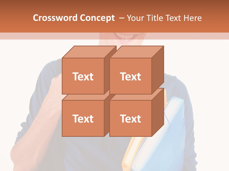 Guy University Isolated PowerPoint Template