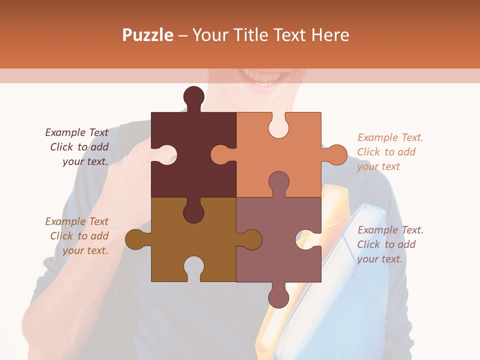 Guy University Isolated PowerPoint Template