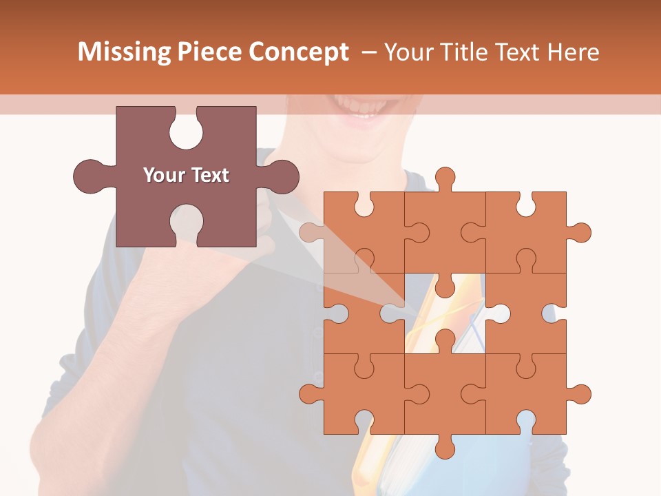 Guy University Isolated PowerPoint Template