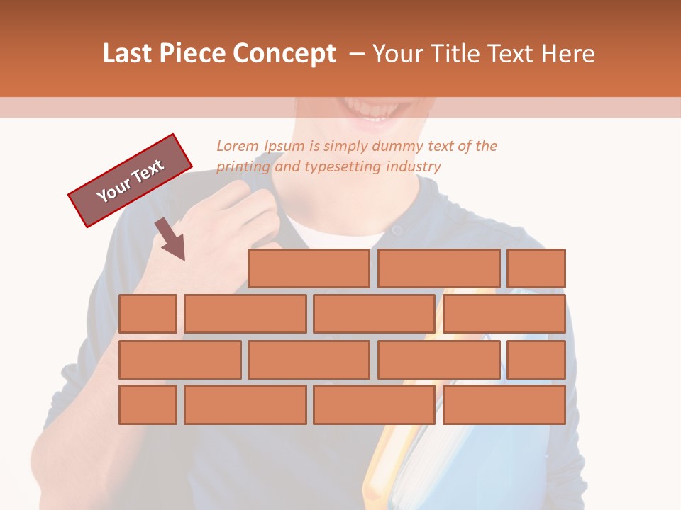 Guy University Isolated PowerPoint Template