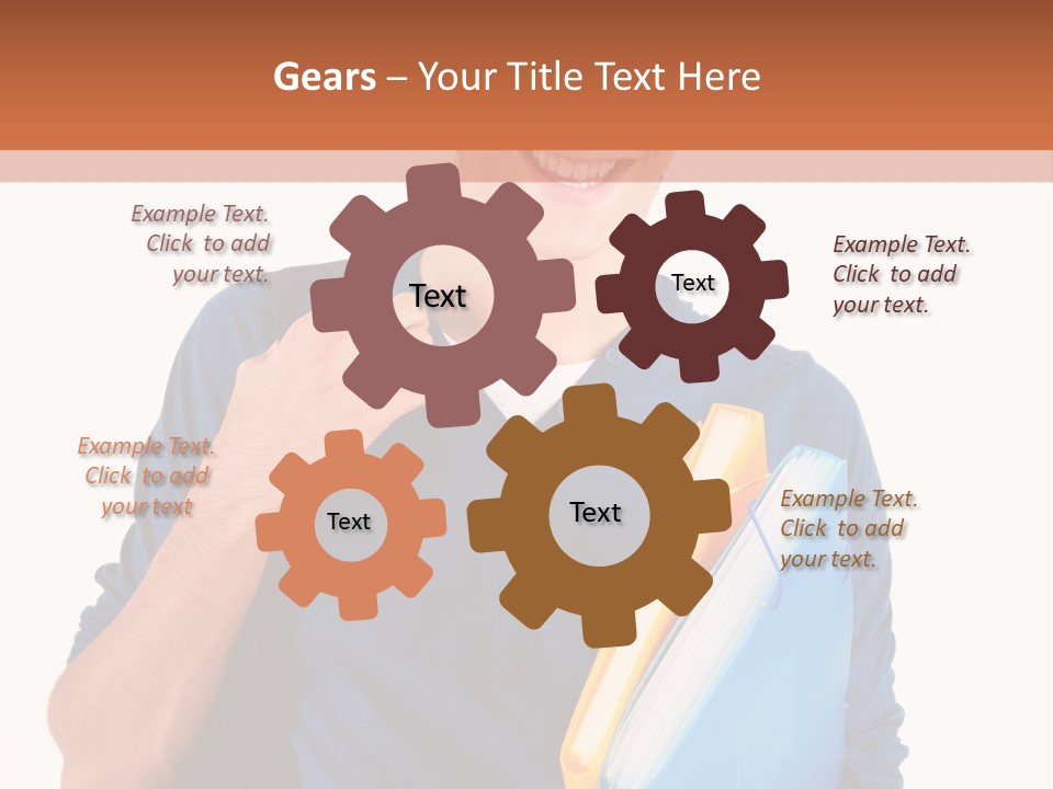 Guy University Isolated PowerPoint Template