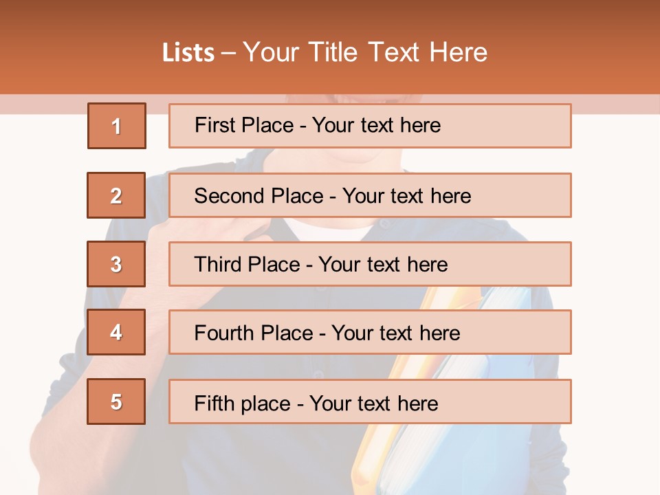 Guy University Isolated PowerPoint Template