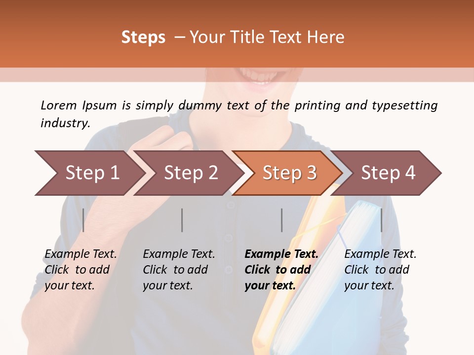 Guy University Isolated PowerPoint Template