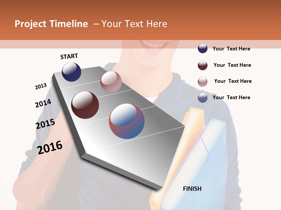 Guy University Isolated PowerPoint Template