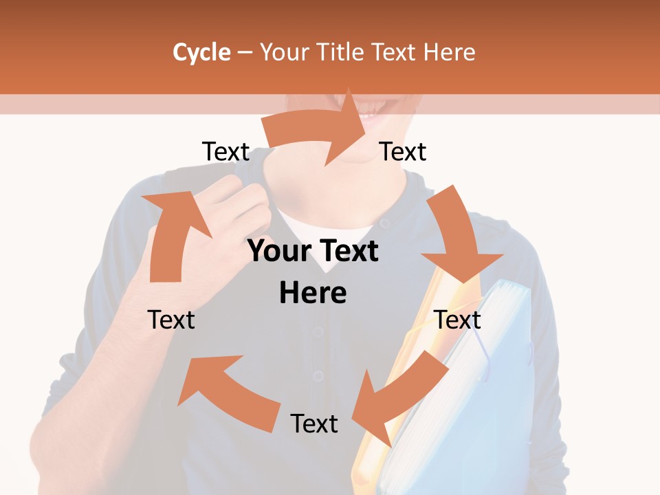 Guy University Isolated PowerPoint Template