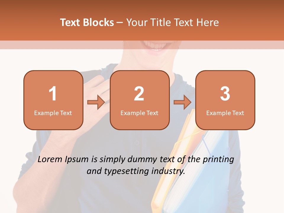 Guy University Isolated PowerPoint Template