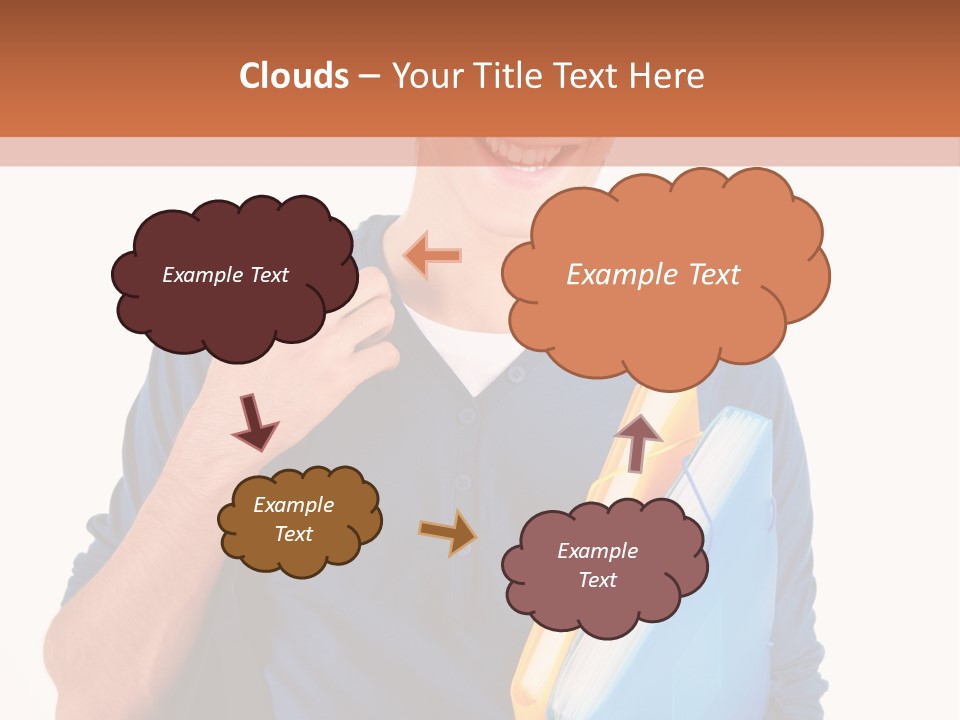 Guy University Isolated PowerPoint Template