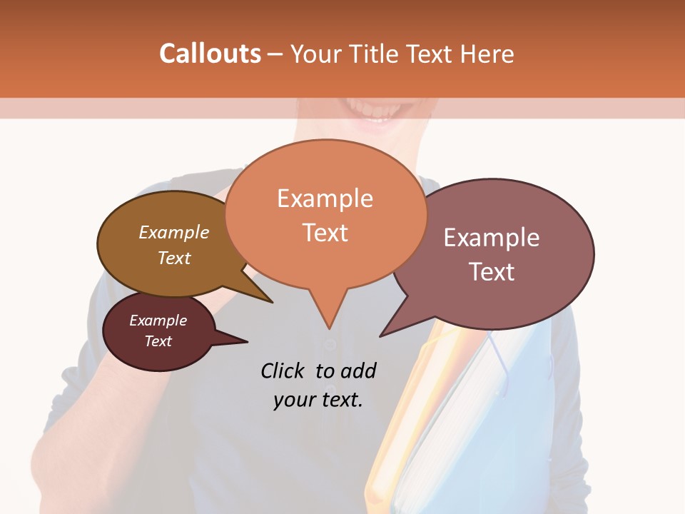 Guy University Isolated PowerPoint Template