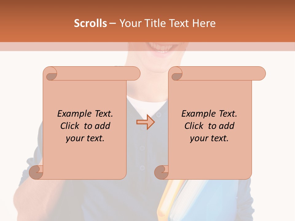 Guy University Isolated PowerPoint Template