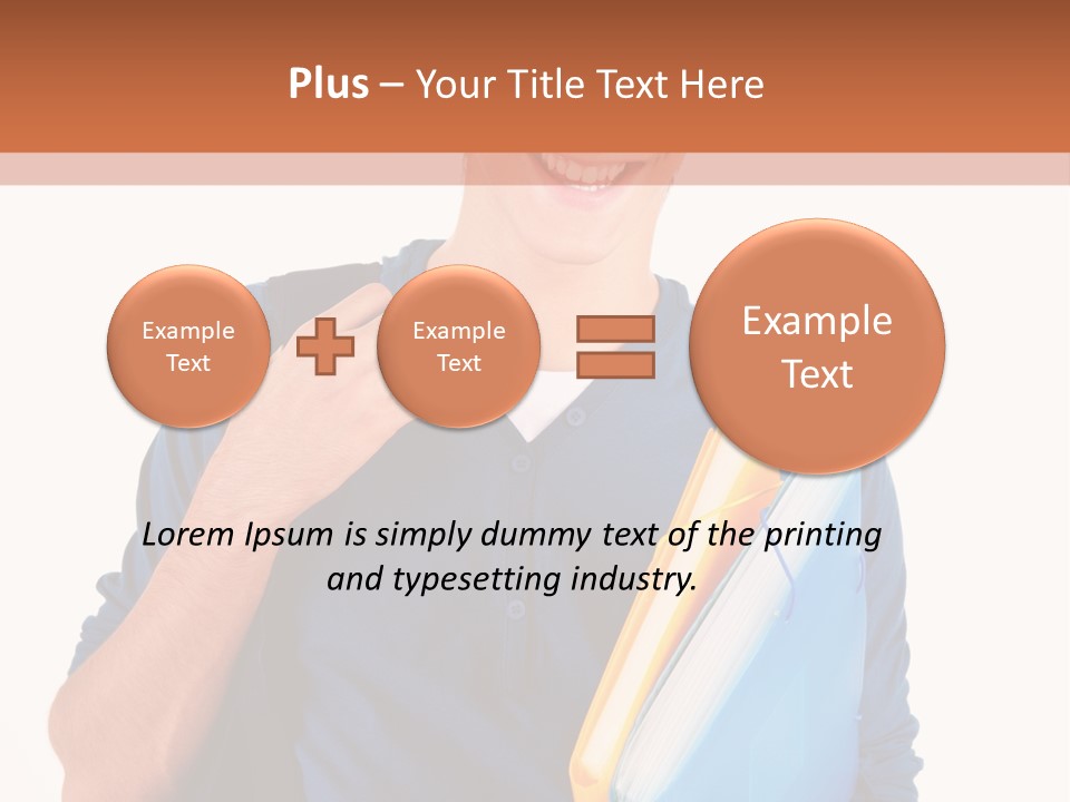 Guy University Isolated PowerPoint Template