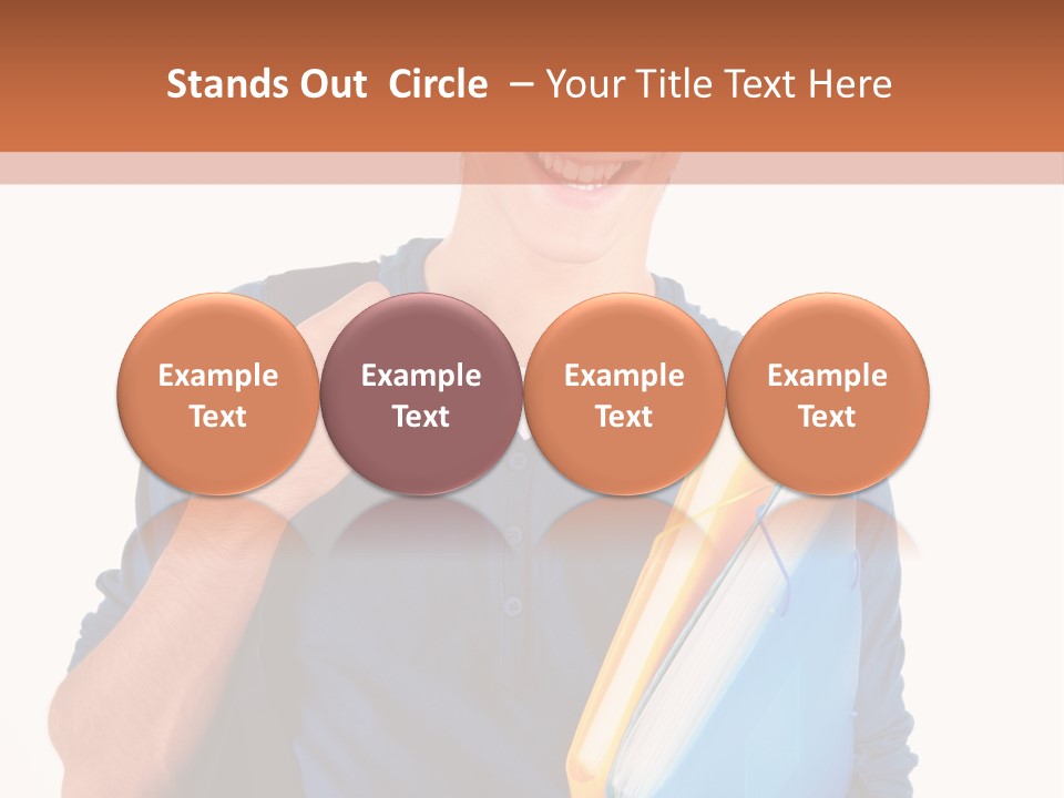 Guy University Isolated PowerPoint Template