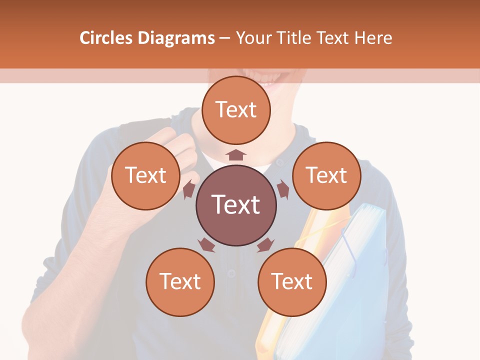 Guy University Isolated PowerPoint Template