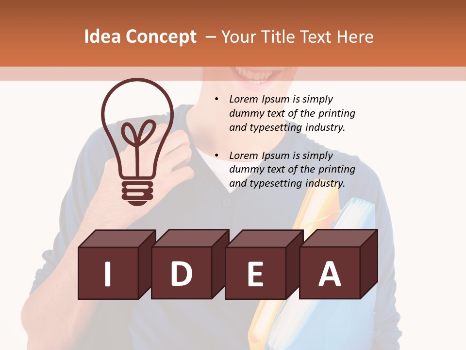 Guy University Isolated PowerPoint Template