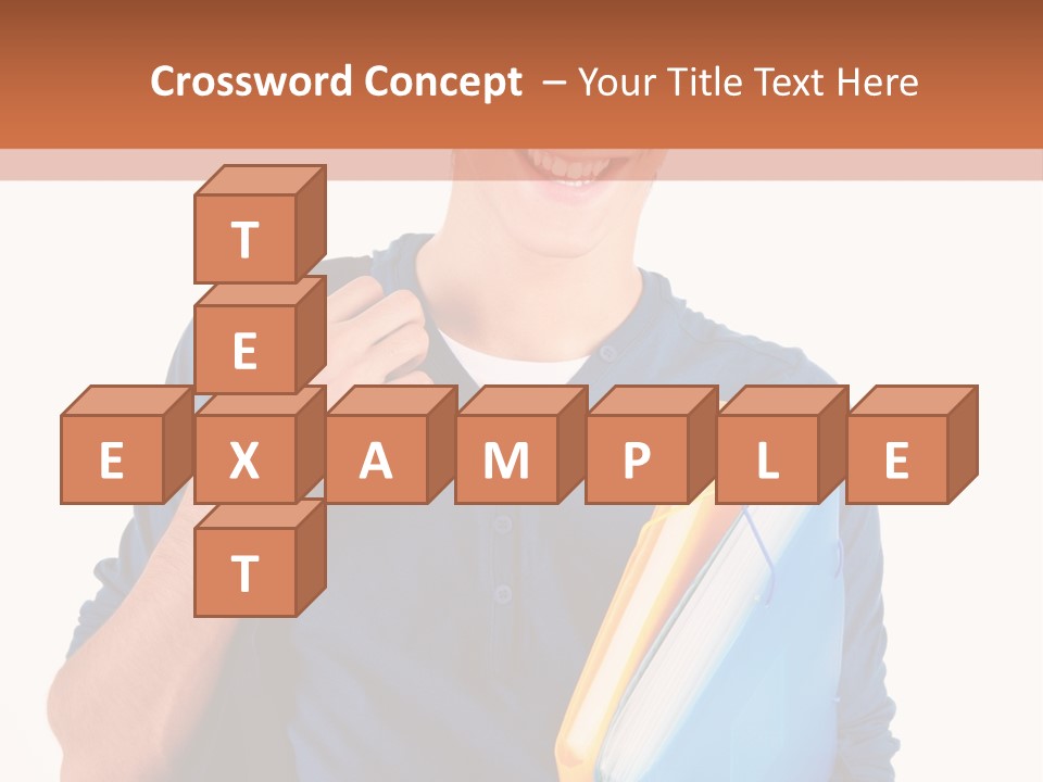 Guy University Isolated PowerPoint Template