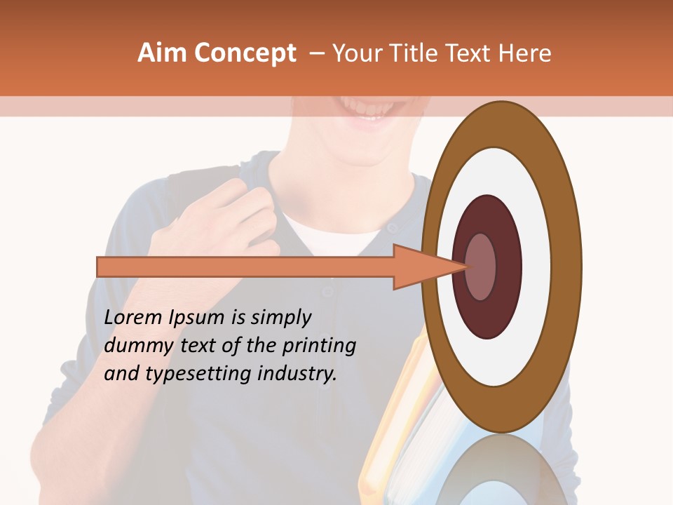 Guy University Isolated PowerPoint Template