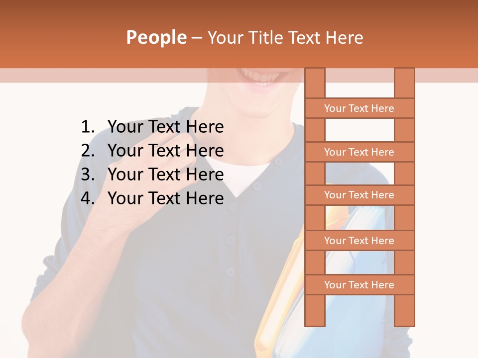 Guy University Isolated PowerPoint Template
