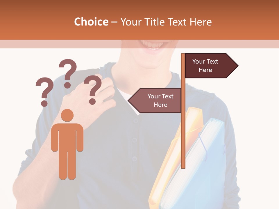 Guy University Isolated PowerPoint Template