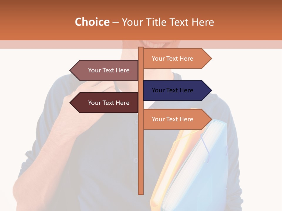 Guy University Isolated PowerPoint Template