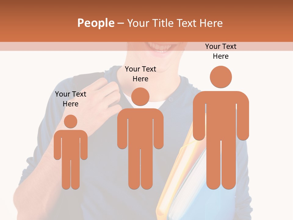 Guy University Isolated PowerPoint Template