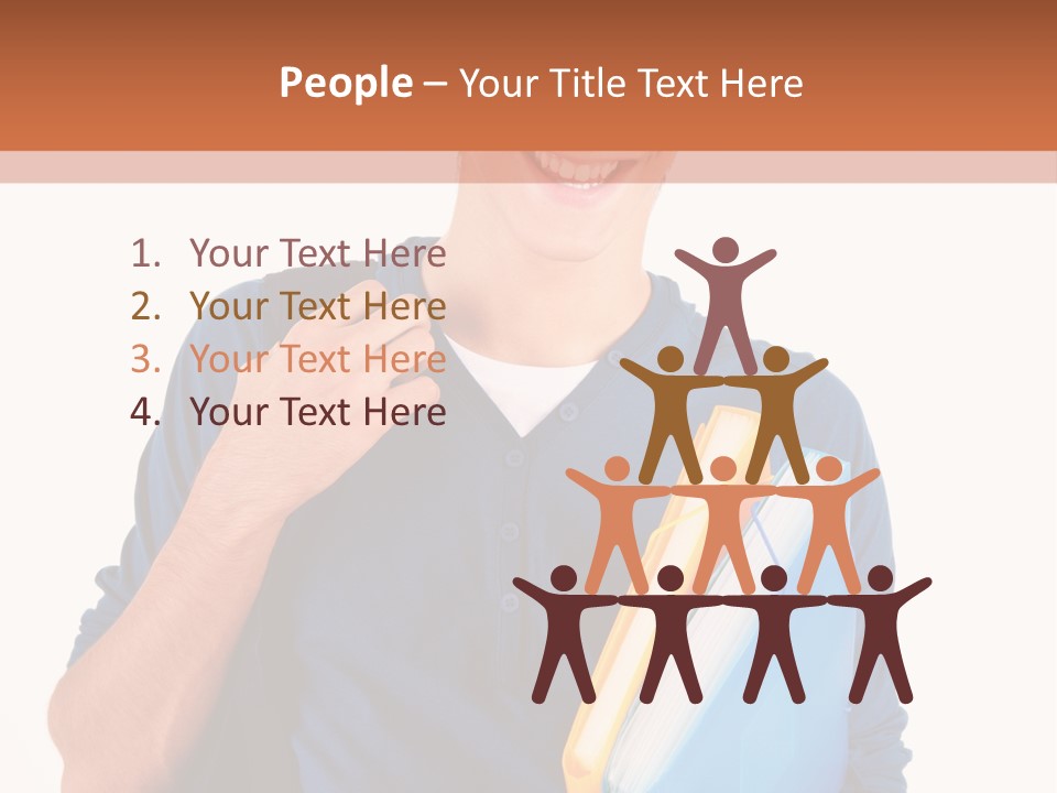 Guy University Isolated PowerPoint Template