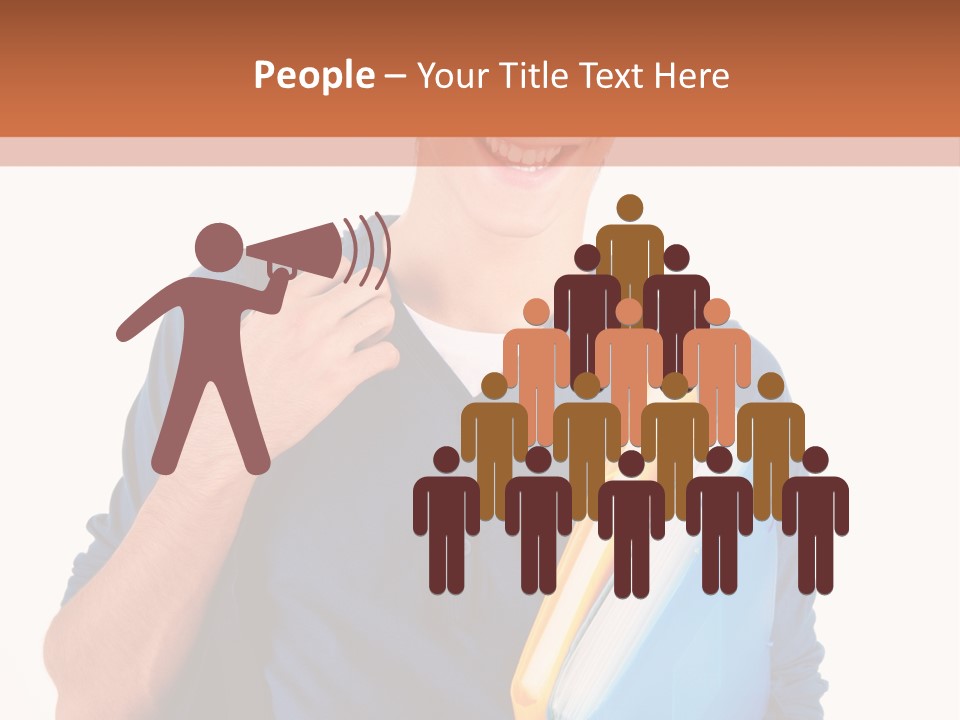 Guy University Isolated PowerPoint Template