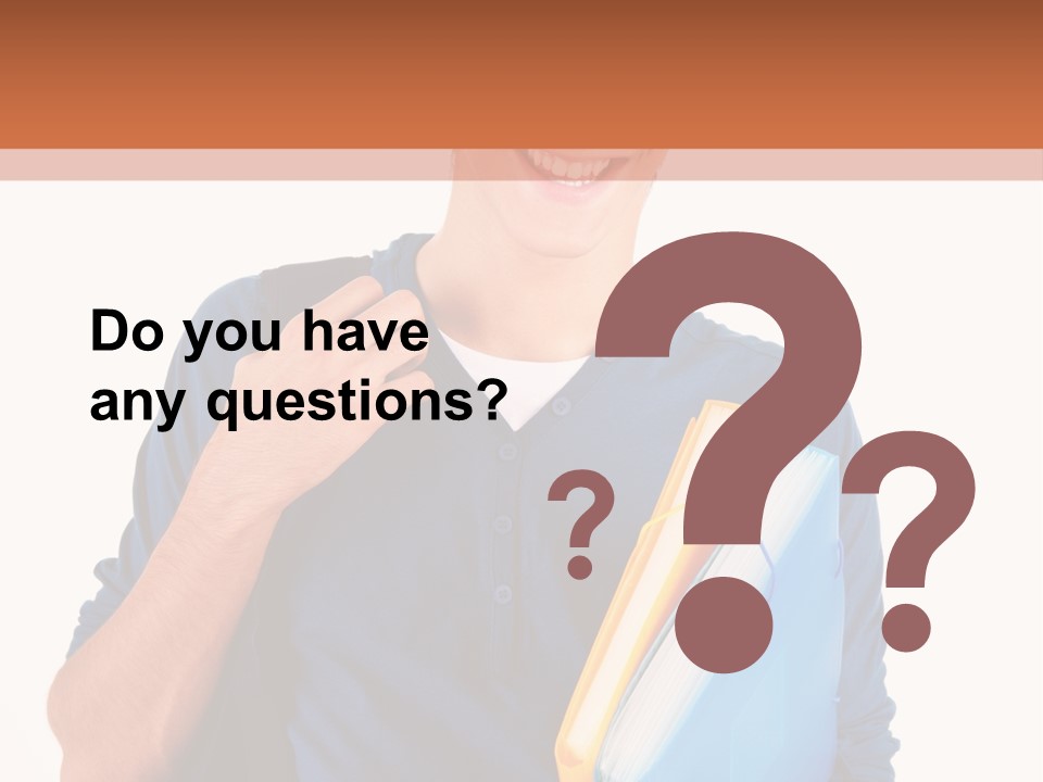 Guy University Isolated PowerPoint Template