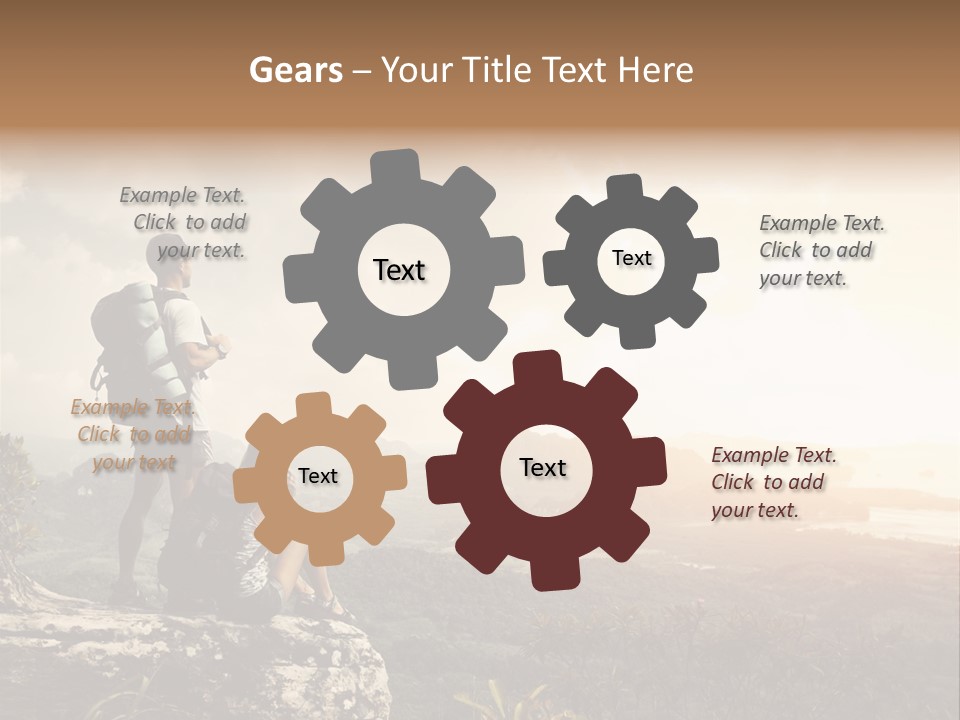 Clouds Freedom View PowerPoint Template