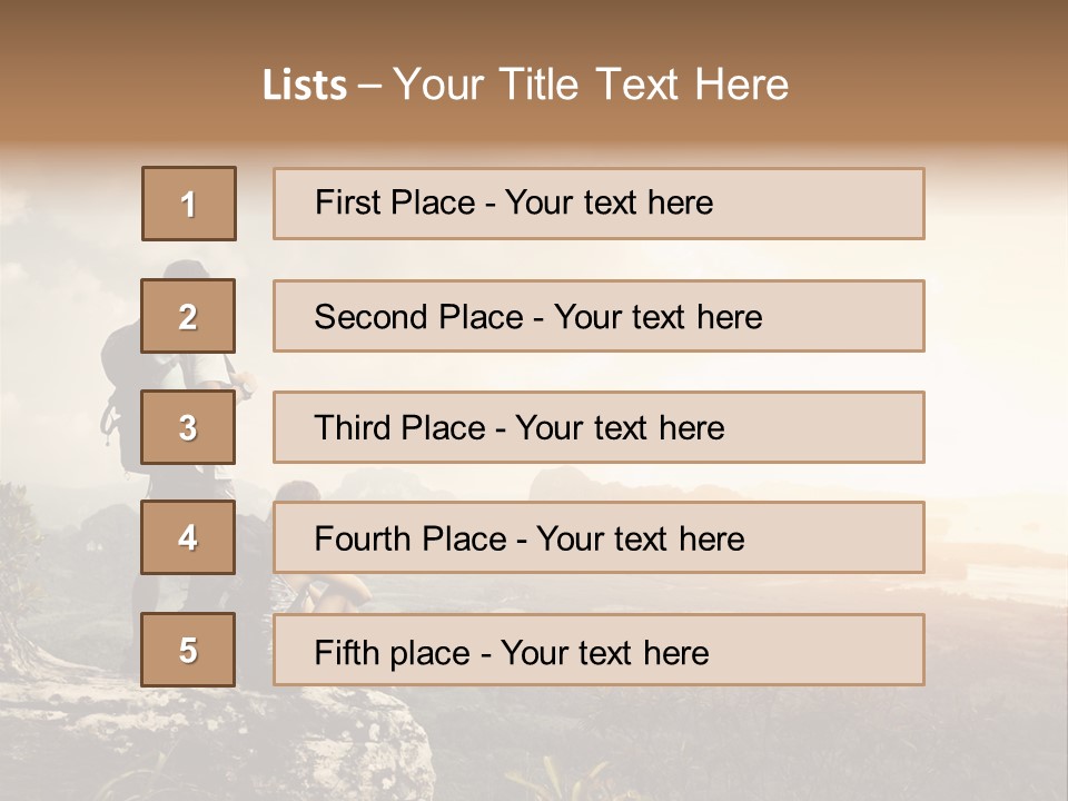 Clouds Freedom View PowerPoint Template