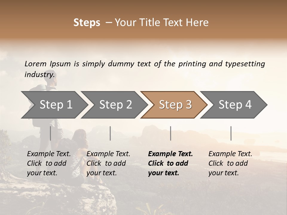 Clouds Freedom View PowerPoint Template