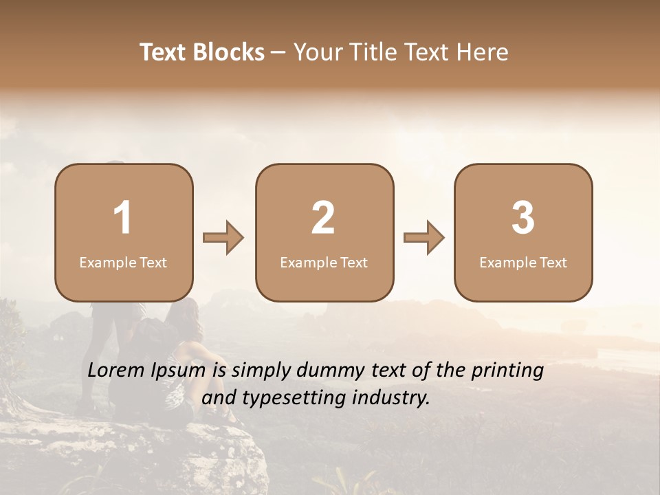 Clouds Freedom View PowerPoint Template