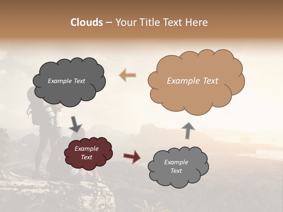 Clouds Freedom View PowerPoint Template