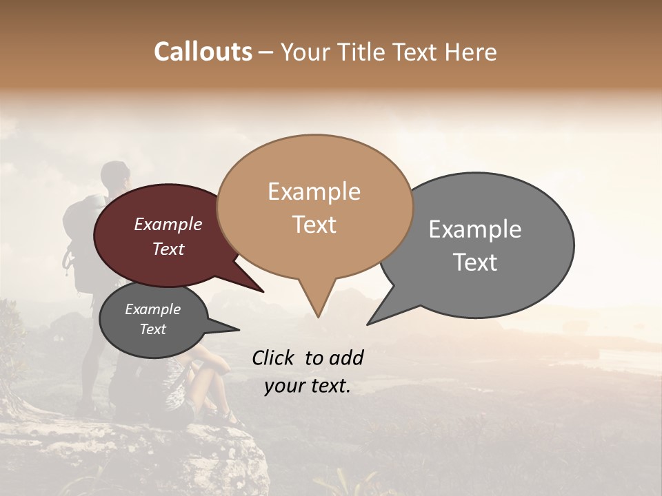Clouds Freedom View PowerPoint Template