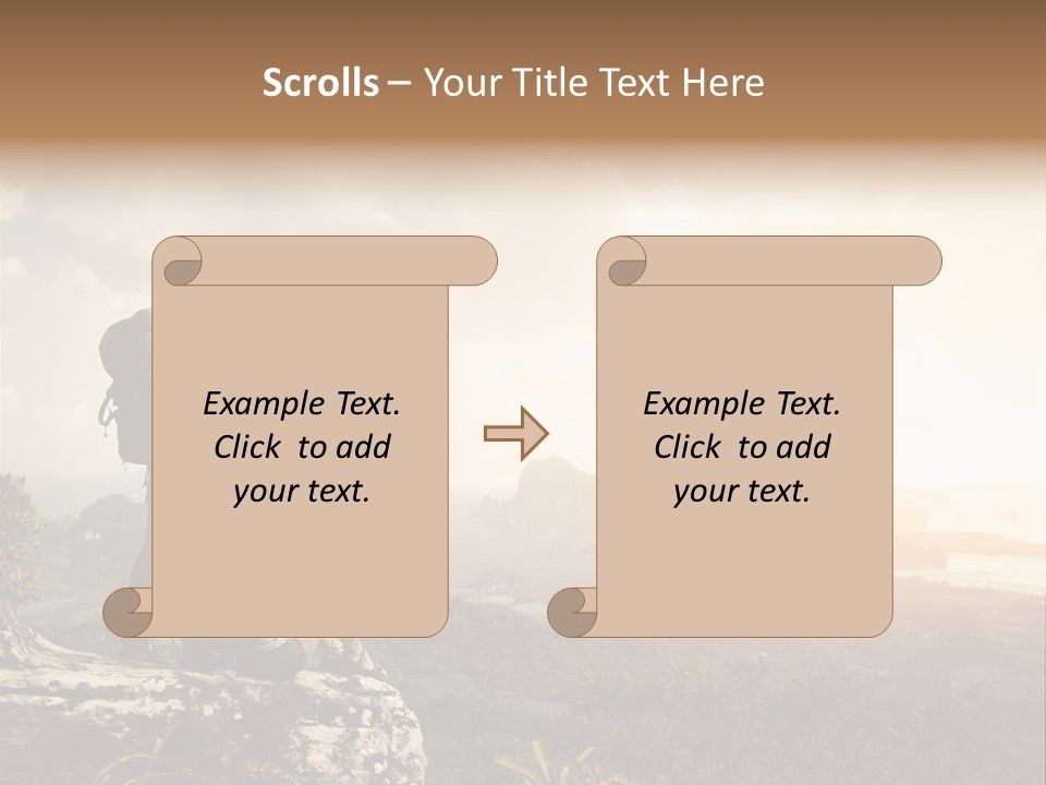 Clouds Freedom View PowerPoint Template