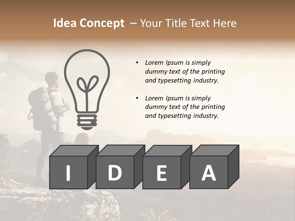 Clouds Freedom View PowerPoint Template