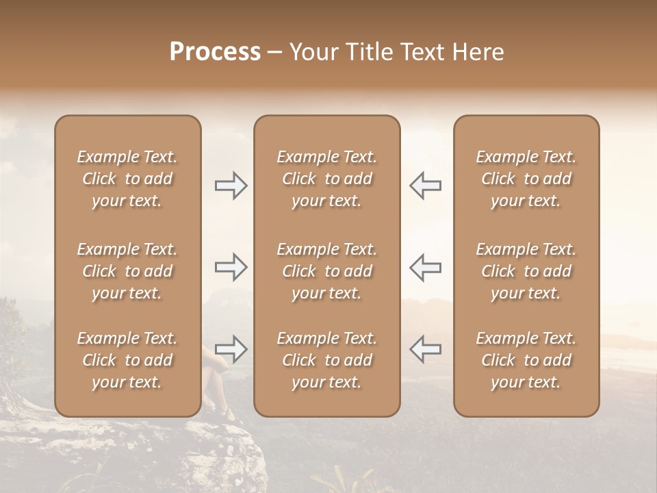 Clouds Freedom View PowerPoint Template