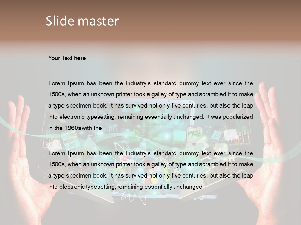 Technology Social Screen PowerPoint Template