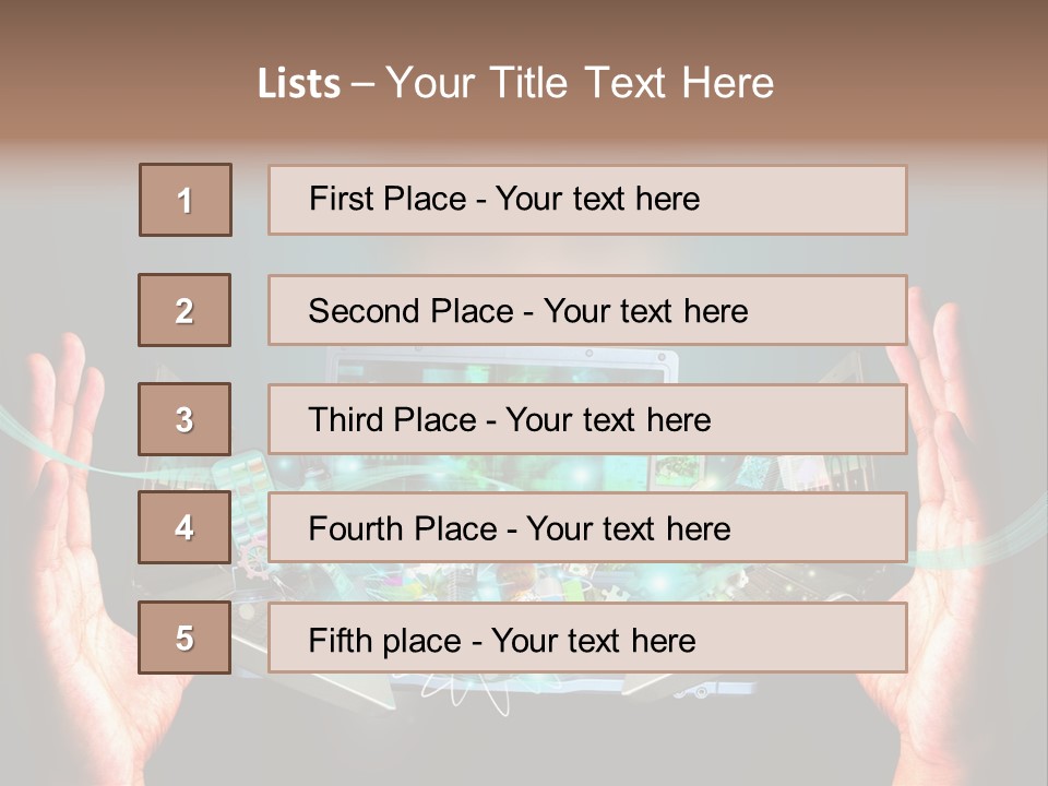 Technology Social Screen PowerPoint Template