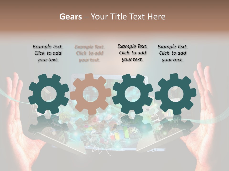 Technology Social Screen PowerPoint Template