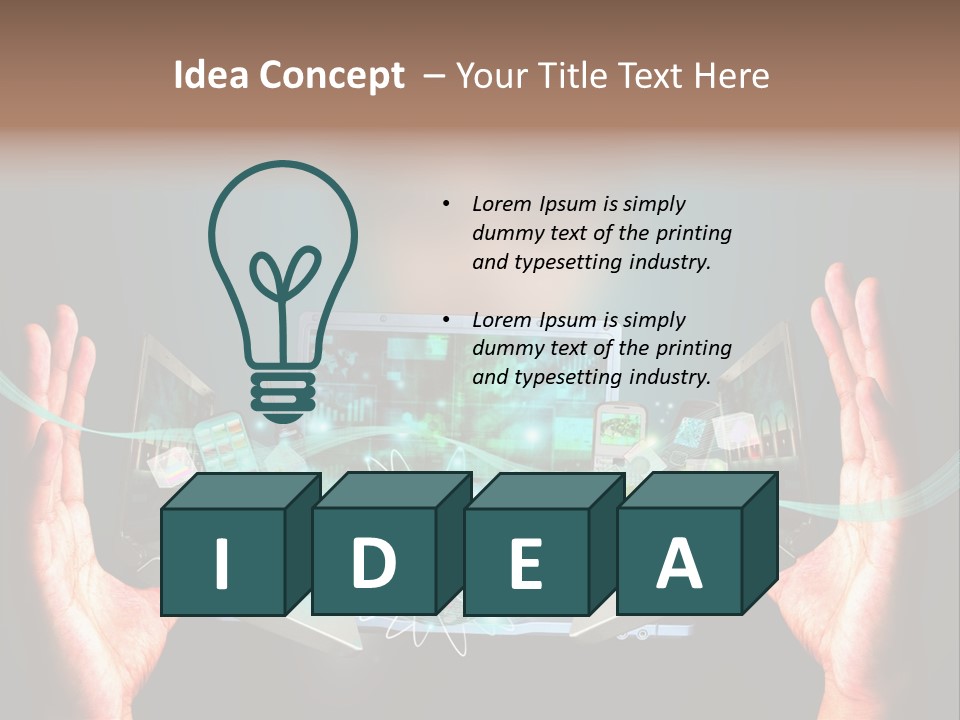 Technology Social Screen PowerPoint Template