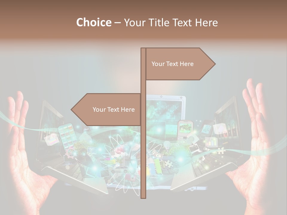 Technology Social Screen PowerPoint Template