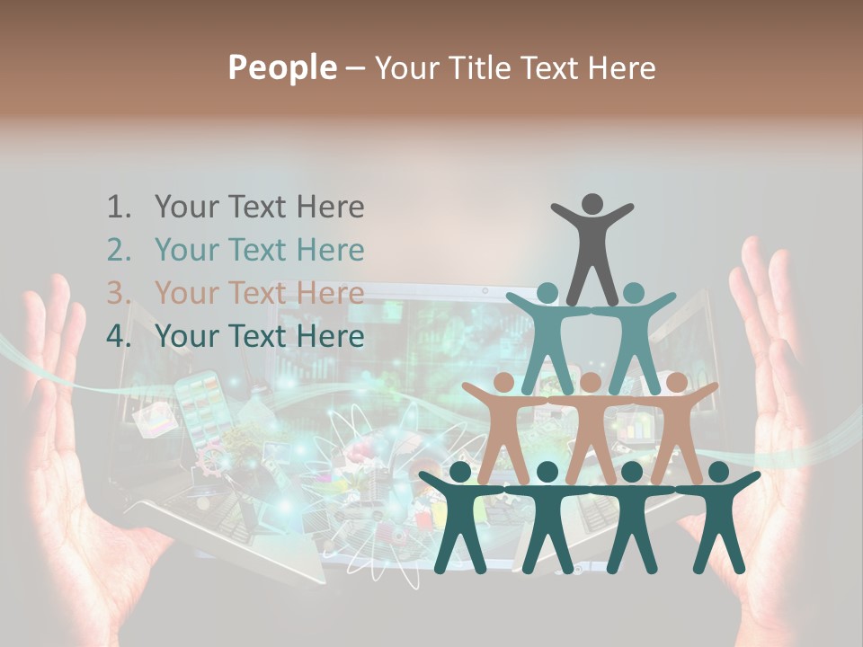 Technology Social Screen PowerPoint Template